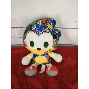 Sega 60th Anniversary Sonic The Hedgehog Sticker Bomb Toy Factory Mini Plush 7"